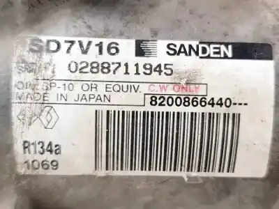 Peça sobressalente para automóvel em segunda mão compressor de ar condicionado a/a a/c por dacia logan express (x90) k9k792 referências oem iam 8200866440  