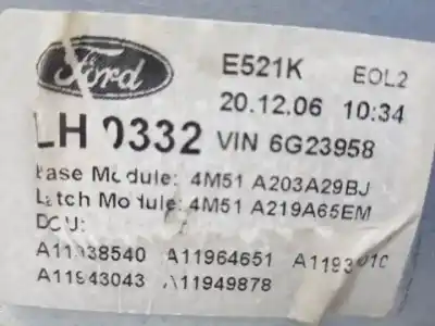 Автозапчасти б/у регулятор стекла переднего левого за ford focus c-max (cap) d-kkda ссылки oem iam 4m51a203a29bj  