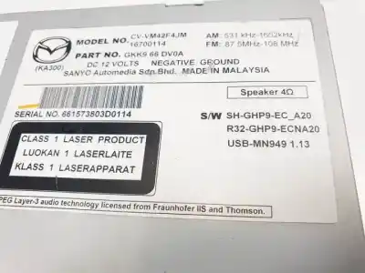 Автозапчастина б/у аудіо система / радіо cd для mazda 6 kombi () (.2012->) sh посилання на oem iam gkk966dv0a  16700114