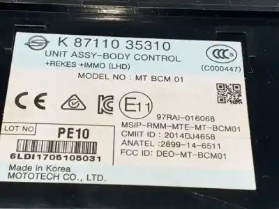 Автозапчасти б/у электронный модуль за ssangyong tivoli 173910 ссылки oem iam k8711035310  