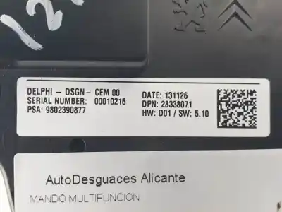 Автозапчасти б/у многофункциональное управление за citroen ds5 2.0 hdi fap cat (rh02 / dw10cted4) ссылки oem iam 9802390877  