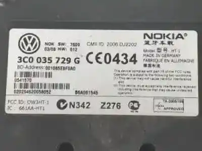 Second-hand car spare part electronic module for volkswagen eos (1f7) bwa oem iam references 3c0035729g  