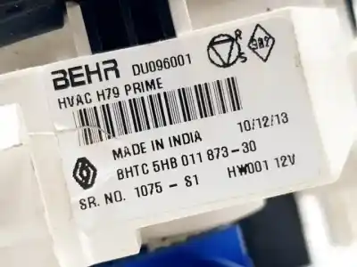 İkinci el araba yedek parçası isitma / klima kontrolü için dacia duster ii k9k858 oem iam referansları 5hb01187330  