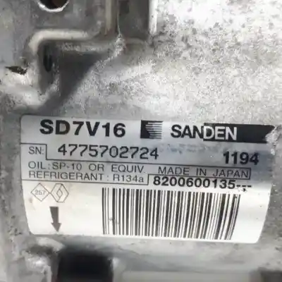 Автозапчасти б/у компрессор кондиционера воздуха за dacia logan 1 express k9k792 ссылки oem iam 8200600135  