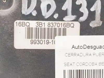 Автозапчастина б/у замок передній праві двері для seat cordoba berlina (6l2) stella посилання на oem iam 3b1837016bq  