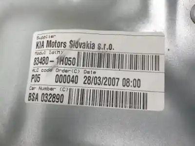 Автозапчастина б/у регулятор скла заднього правого для kia cee´d d4fb-ul посилання на oem iam 402058d  