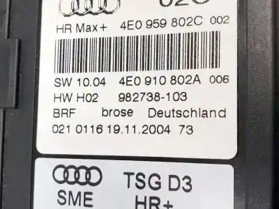 Автозапчастина б/у регулятор скла заднього правого для audi a8 (4e2) asb посилання на oem iam 4e0959802c  
