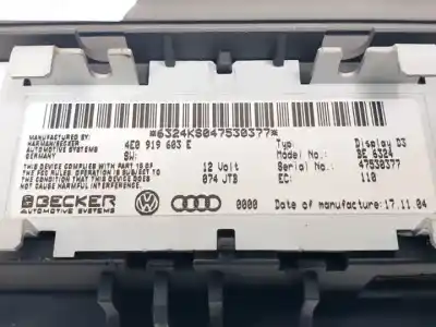Автозапчастина б/у багатофункційний дисплей для audi a8 (4e2) asb посилання на oem iam 4e0919603e  