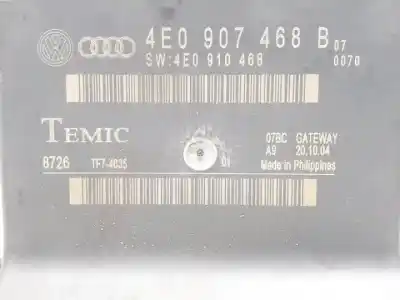 Автозапчастина б/у електронний модуль для audi a8 (4e2) asb посилання на oem iam 4e0907468b  