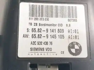 Second-hand car spare part multifunction display for bmw 5 (e60) 520 i oem iam references 65829141809  a2c53243076