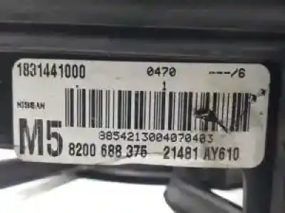 Peça sobressalente para automóvel em segunda mão termoventilador elétrico por nissan note (e11e) k9k276 referências oem iam 8200688375  1831442016