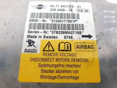 Автозапчасти б/у блок управления подушками безопасности за mini mini (r56) d/9hz ссылки oem iam 6577345177901  