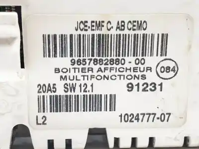 Second-hand car spare part multifunction display for citroen c4 coupe 9hy oem iam references 9657882880  