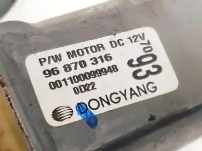 Second-hand car spare part driver left window regulator for chevrolet aveo b12d1 oem iam references 96870316  
