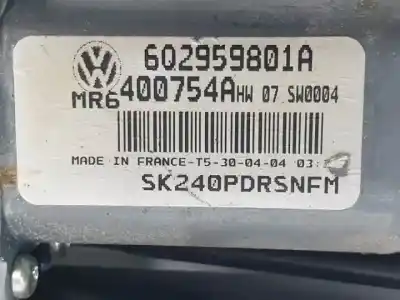Автозапчастина б/у регулятор вікна передній лівий для skoda fabia familiar (6y5) azq посилання на oem iam 6q2959801a  