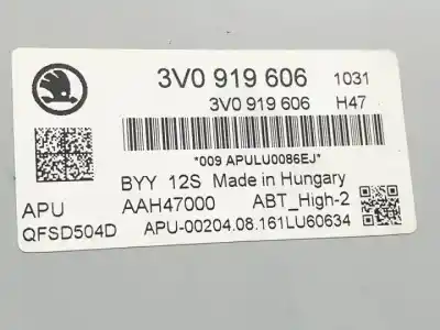Second-hand car spare part gps navigation system for skoda superb (3v3) crlb oem iam references 3v0919606  