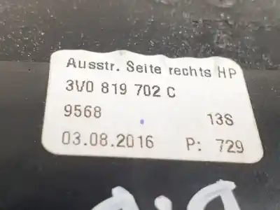 Автозапчастина б/у аераційна решіта для skoda superb (3v3) crlb посилання на oem iam 3v0819702c  