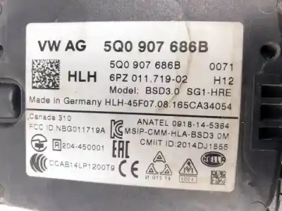 Second-hand car spare part electronic module for skoda superb (3v3) crlb oem iam references 5q0907686b  