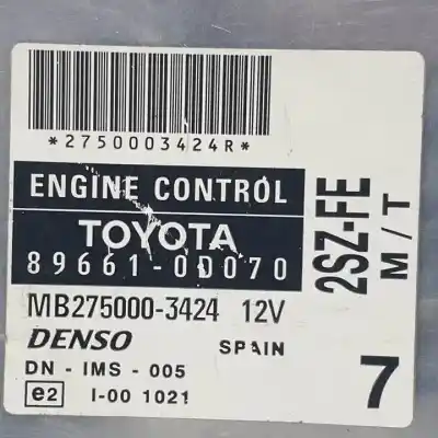 Автозапчастина б/у ебу контролер двигуна для toyota yaris (ncp1/nlp1/scp1) 2szfe посилання на oem iam 896610d070  