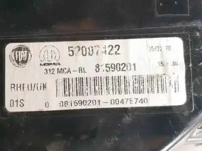 Second-hand car spare part right tailgate light for fiat nuova 500 (150) 46341162 oem iam references 52007422  81590201