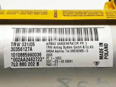 Second-hand car spare part front right air bag for porsche cayenne (typ 9pa) m4800 oem iam references 7l0880202b  