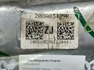 Pezzo di ricambio per auto di seconda mano catalizzatore per dacia sandero h4b408 riferimenti oem iam 208a03489r  