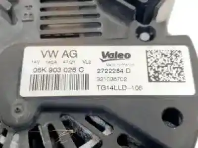 Автозапчастина б/у генератор для volkswagen t-roc (a11, d11) 1.0 tsi посилання на oem iam 06k903026c  tg14lld106