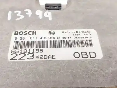 Second-hand car spare part ecu engine control for fiat i doblò (119) 223a7000 oem iam references 55191195  