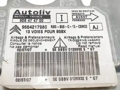 Автозапчастина б/у блок управління подушками безпеки для citroen c4 picasso i monospace (ud_) 2.0 hdi 138 посилання на oem iam 606474700  216102810