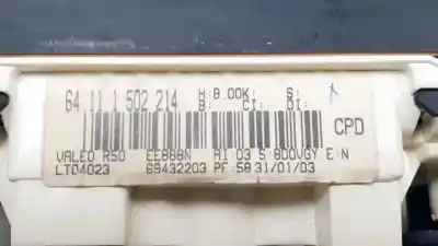 Peça sobressalente para automóvel em segunda mão comando de sofagem (chauffage / ar condicionado)  por bmw mini (r50,r53) w11b16a referências oem iam 64111502214  