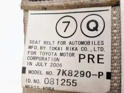 Автозапчастина б/у передній лівий ремін безпеки для lexus rx (mcu/gsu/mhu3) g/3mz-fe посилання на oem iam 7k8290p  
