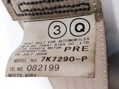 Автозапчастина б/у передній правий ремін безпеки для lexus rx (mcu/gsu/mhu3) g/3mz-fe посилання на oem iam 7k7290p  