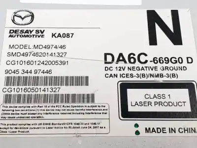 Автозапчастина б/у аудіо система / радіо cd для mazda cx-3 (dk) 1.5 skyactiv-d (dk2ws) посилання на oem iam da6c669g0d  