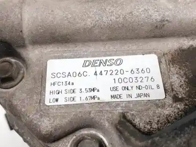 Автозапчастина б/у компресор кондиционера для toyota corolla (e12) 3zzfe посилання на oem iam 4472206360  