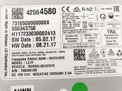 Автозапчастина б/у аудіо система / радіо cd для opel corsa e (x15) 1.4 turbo (08, 68) посилання на oem iam 42554580  555343750