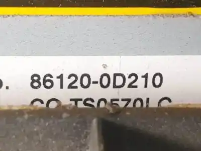 Pièce détachée automobile d'occasion système audio / radiocd pour toyota yaris (ksp9/scp9/nlp9) 2szfe références oem iam 861200d210  