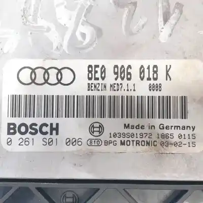 Second-hand car spare part ecu engine control for audi a4 berlina (8e) awa oem iam references 0261s01006  