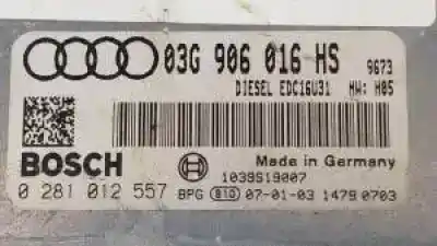 Second-hand car spare part ecu engine control for audi a6 berlina (4f2) bre oem iam references 0281012557  1039s19007