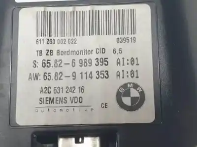 Second-hand car spare part multifunction display for bmw 5 (e60) 520 i oem iam references 6989395  a2c53124216