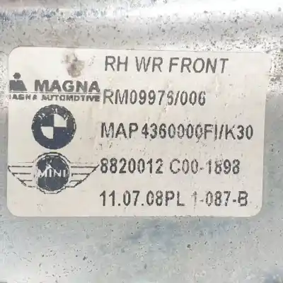 Автозапчастина б/у регулятор переднього правого скла для mini mini (r56) g/n12b14a посилання на oem iam 8820012c00  