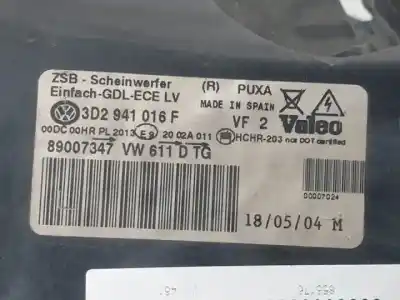 Pezzo di ricambio per auto di seconda mano faro anteriore destro per volkswagen phaeton (3d2/3d8) bkl riferimenti oem iam 3d2941016f  