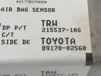 Автозапчасти б/у блок управления подушками безопасности за toyota auris (_e15_) 2.0 d-4d (ade150_) ссылки oem iam 215537106  