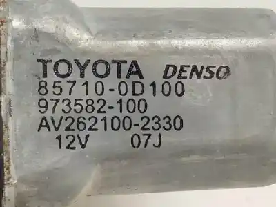 Автозапчасти б/у регулятор стекла переднего правого за toyota auris (_e15_) 2.0 d-4d (ade150_) ссылки oem iam 857100d100  