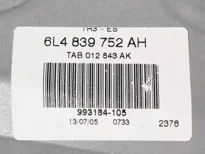 Автозапчастина б/у регулятор скла заднього правого для seat ibiza (6l1) d-atd посилання на oem iam 6l4839752ah  