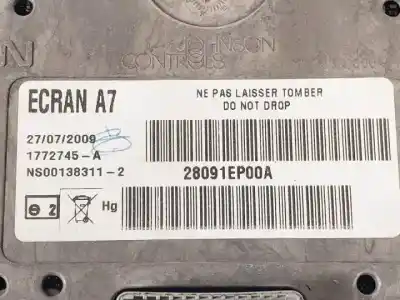 Piesă de schimb auto la mâna a doua ecran display multifuncțional displei pentru nissan pathfinder (r51) yd25ddti referințe oem iam 28091ep00a  
