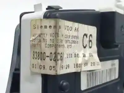 Peça sobressalente para automóvel em segunda mão quadrante por toyota corolla (e12) 1cdftv referências oem iam 8380002c60  