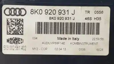 Peça sobressalente para automóvel em segunda mão quadrante por audi a4 berlina (b8) cjca referências oem iam 8k0920931j  