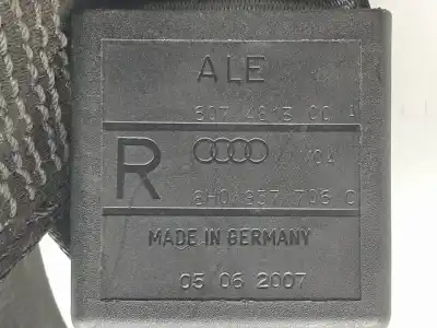 Peça sobressalente para automóvel em segunda mão cinto de segurança dianteiro direito por audi a4 cabrio (8h) 2.0 tdi referências oem iam 8h0857706c 607461300a 600489900