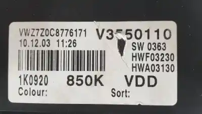 Автозапчасти б/у приборная доска за audi a3 (8l) agn ссылки oem iam 1k0920850k  
