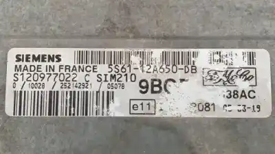 Second-hand car spare part ecu engine control for ford fiesta (cbk) fyjb oem iam references s120977022c  